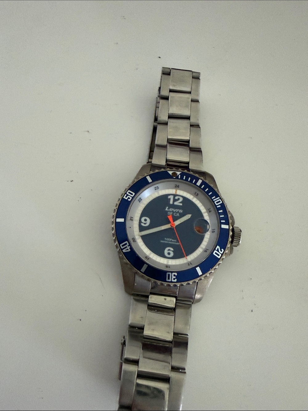 Levi's Men's Blue Dial Stainless Steel Bracelet Watch